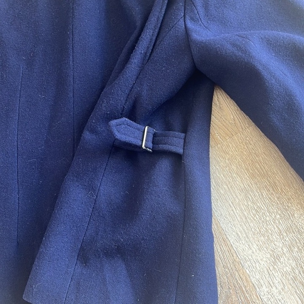 Vintage International Scene Wool Zip Jacket Navy‎ Blue Russia Women's Small - Picture 10 of 12
